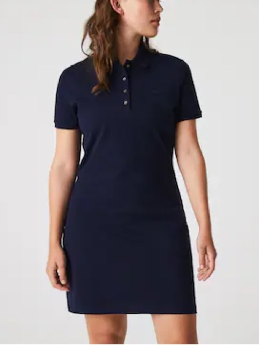 Lacoste Women's Slim Fit Mini Piqué Polo Dress preppy Academia - Picture 8 of 8